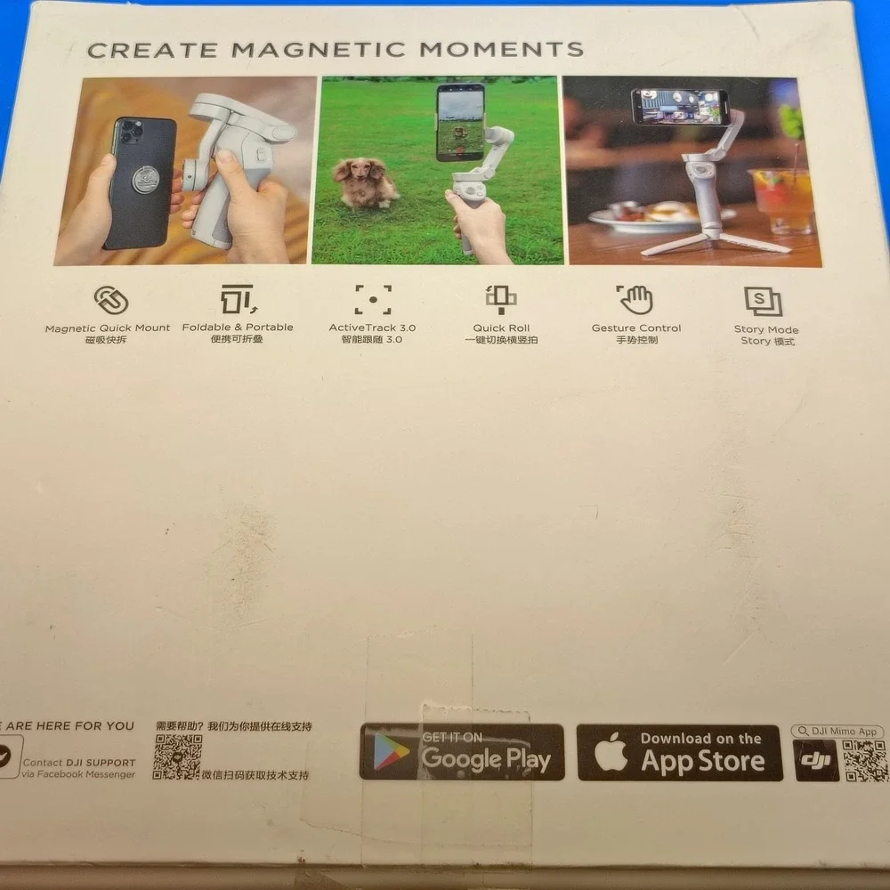 DJI OM 4 SmartPhone Gimble 3 Axis Stabilizer New Open Box Fully Tested